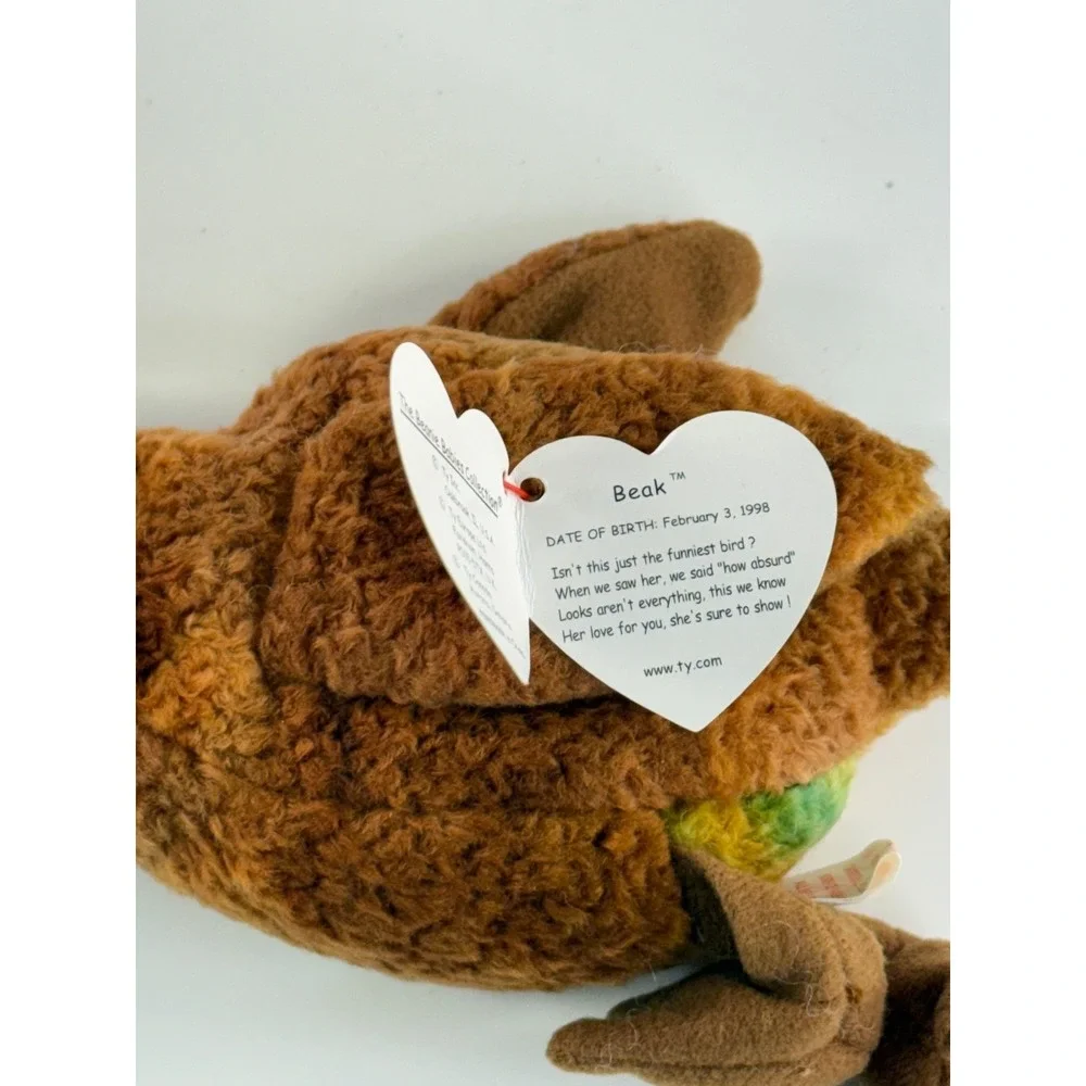 Ty Beanie Baby Beak The Kiwi Bird 1998 Retired Vintage Plush 4211 Mint Tag